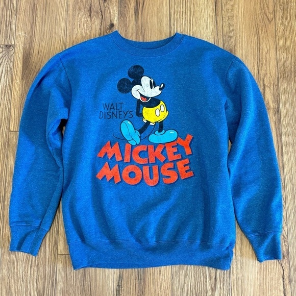 Disney Other - Walt Disney Mickey Mouse Sweatshirt Youth Unisex Blue Size XL From Disney World